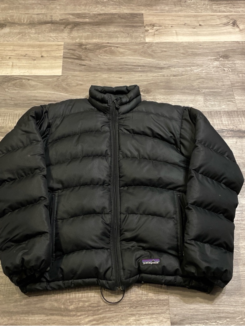 Patagonia black downed puffer jacket
